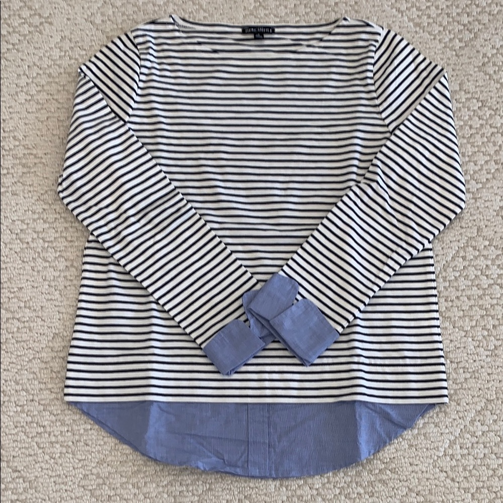 J. Crew Mercantile Striped Shirt with Cuffs and Shirttails. Size S. Never worn.